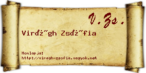 Virágh Zsófia névjegykártya