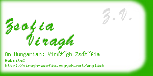 zsofia viragh business card